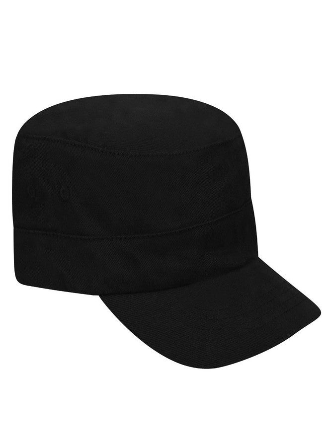 Kangol Cotton Twill Army Cap, Unisex Military-Style Hat, Black, Small/Medium - Image 3